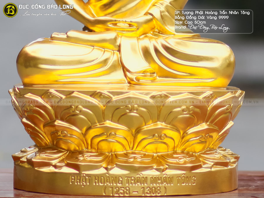 tượng Phật Hoàng Trần Nhân Tông Dát vàng