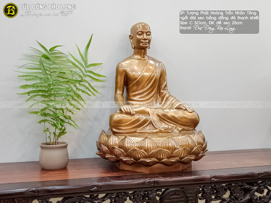 tượng Phật Hoàng Trần Nhân Tông đẹp