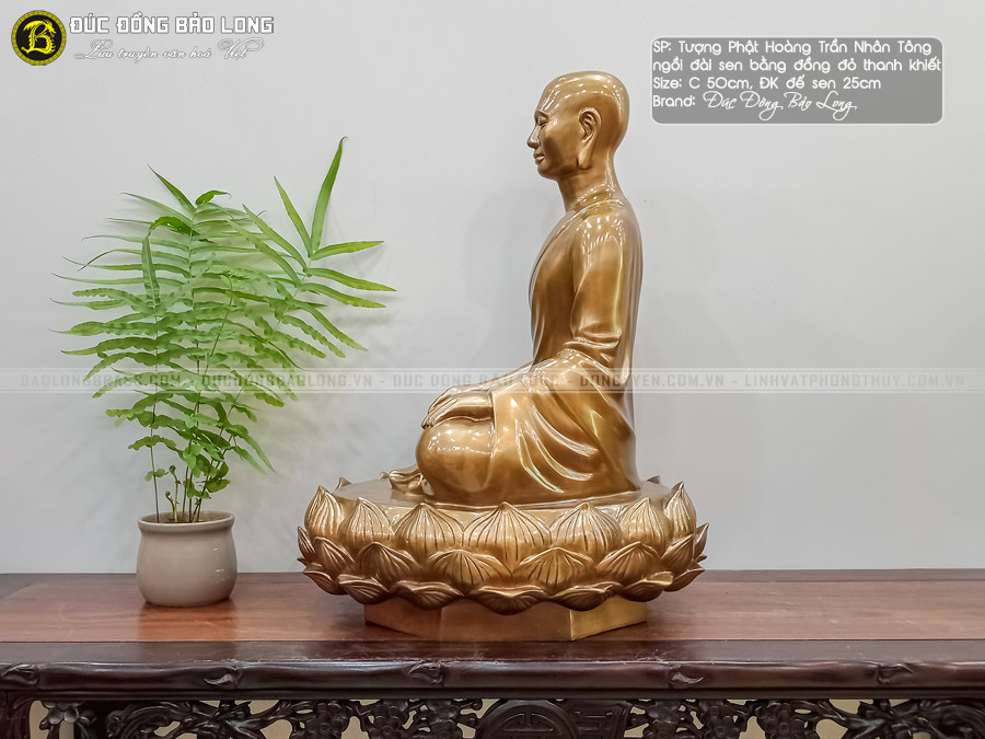 tượng Phật Hoàng ngồi đài sen 50cm