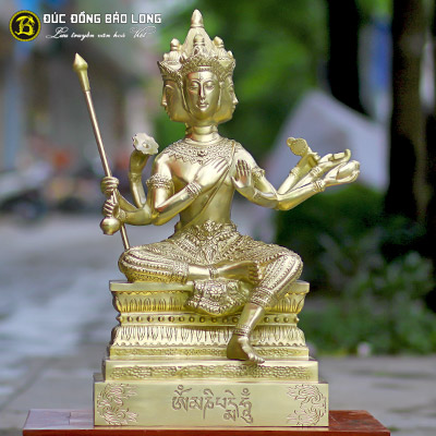 Tượng Phật Tứ Diện Thái Lan Bằng Đồng Cát Tút Cao 69cm