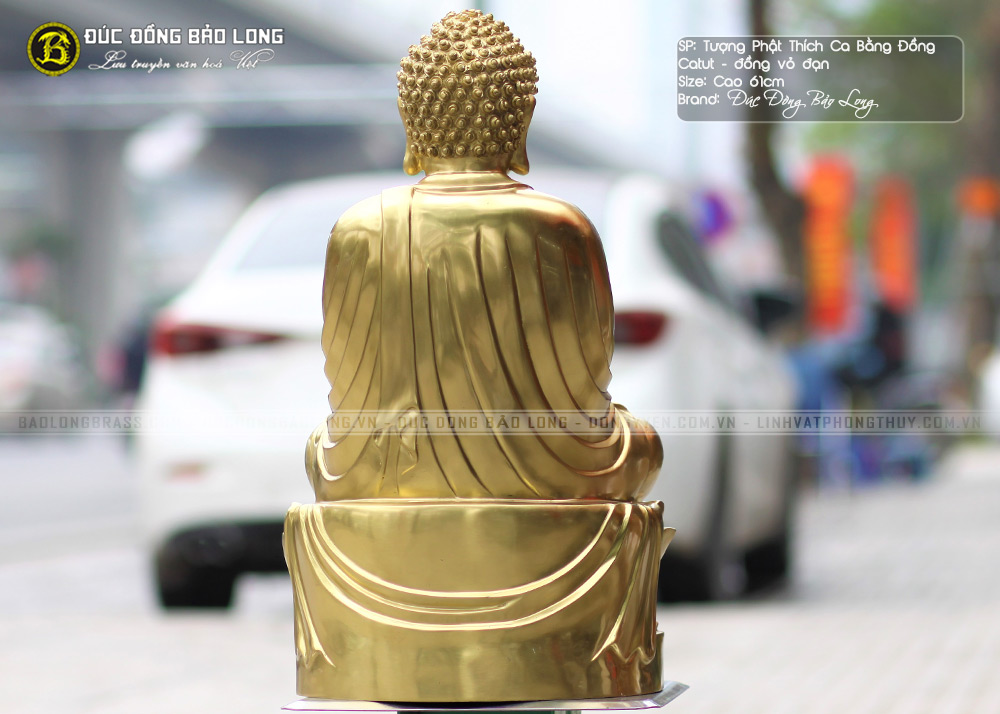 tượng phật thích ca bằng đồng catut cao 61cm