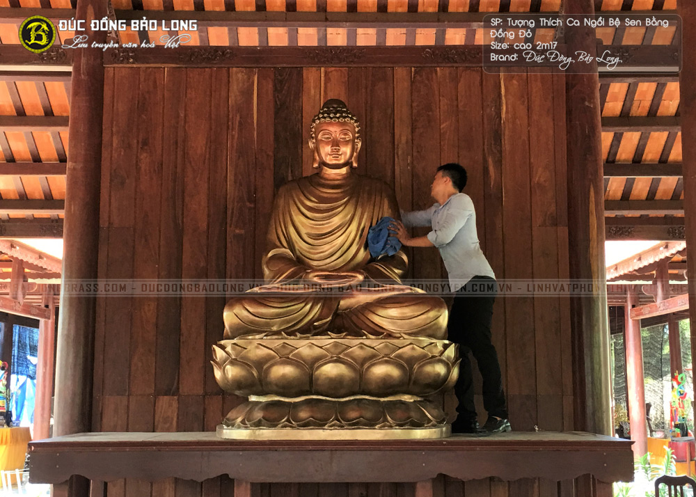 Tượng Phật Thích Ca Bằng Đồng Cao 2m17 Cho Chùa Tam Bửu