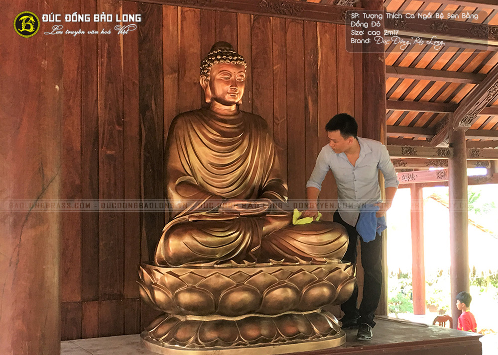 Tượng Phật Thích Ca Bằng Đồng Cao 2m17 Cho Chùa Tam Bửu