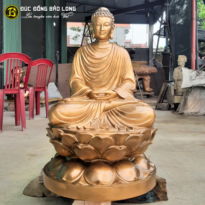 Tượng Phật Thích Ca Bằng Đồng Đỏ Cao 81cm