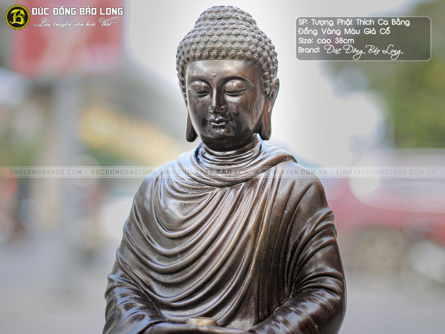 tượng Phật Thích Ca 38cm bằng đồng thau