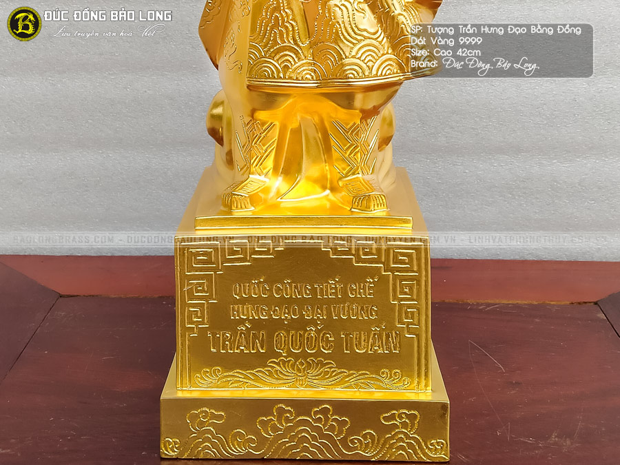 tuong tran hung dao bang dong cao 42cm dat vang 7