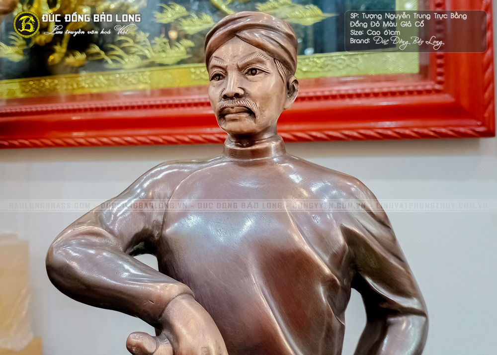 Tượng Nguyễn Trung Trực Bằng Đồng Cao 61cm Màu Trầm Cổ 4 tuong nguyen trung truc bang dong do cao 61cm 7